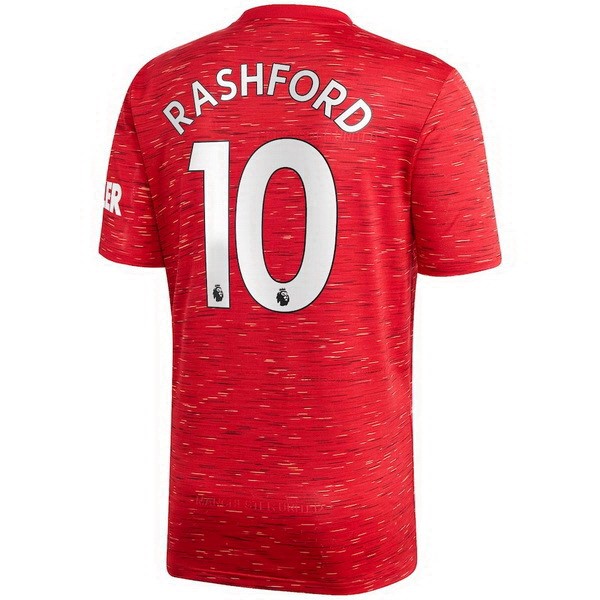 Camiseta Manchester United NO.10 Rashford 1ª Kit 2020 2021 Rojo